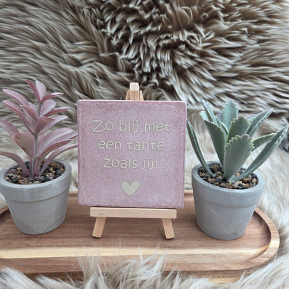 Robuust wenstegeltje: Zo blij met een tante zoals jij