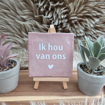 Robuust wenstegeltje: Ik hou van ons