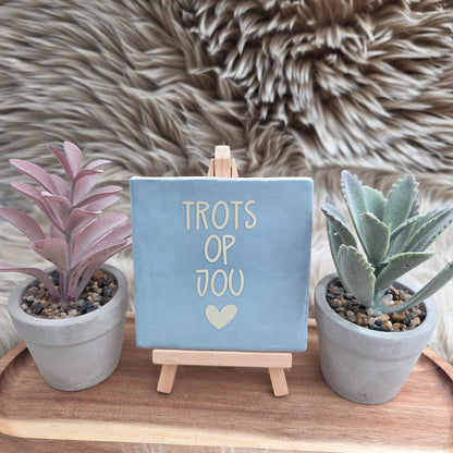 Robuust wenstegeltje: Trots op jou