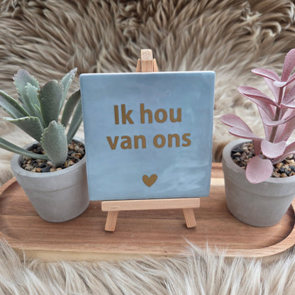 Robuust wenstegeltje: Ik hou van ons