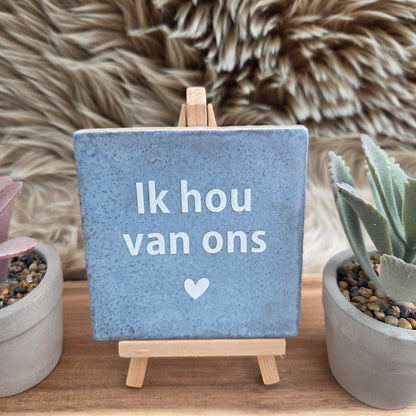 Robuust wenstegeltje: Ik hou van ons