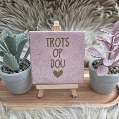 Robuust wenstegeltje: Trots op jou