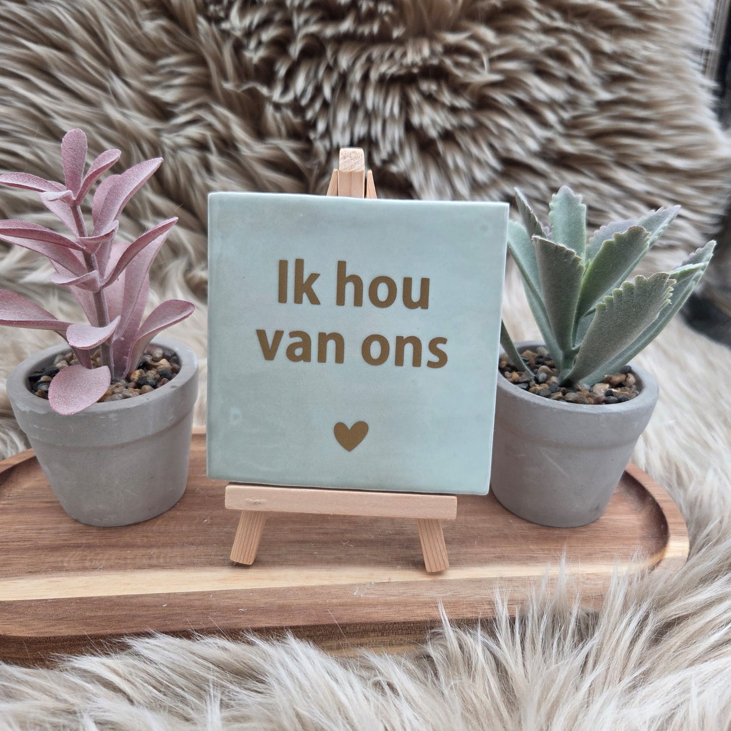 Robuust wenstegeltje: Ik hou van ons