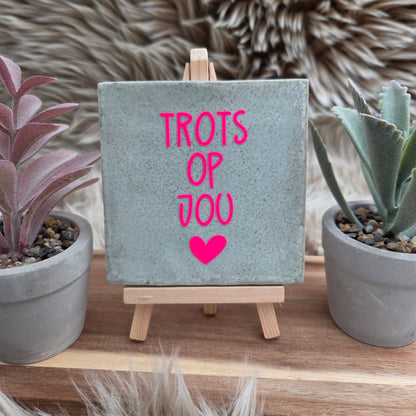 Robuust wenstegeltje: Trots op jou