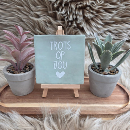 Robuust wenstegeltje: Trots op jou