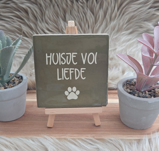Robuust wenstegeltje: Huisje vol liefde Pootje