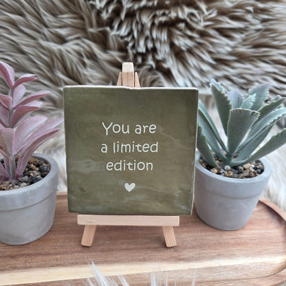 Robuust wenstegeltje: You are a limited edition