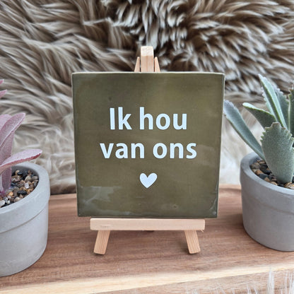 Robuust wenstegeltje: Ik hou van ons