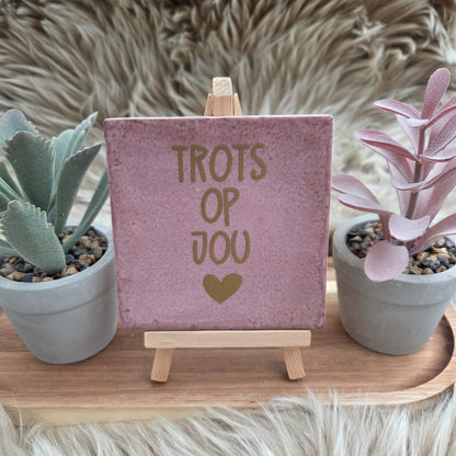 Robuust wenstegeltje: Trots op jou