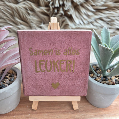 Robuust wenstegeltje: Samen is alles leuker!