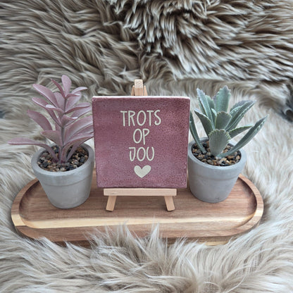 Robuust wenstegeltje: Trots op jou