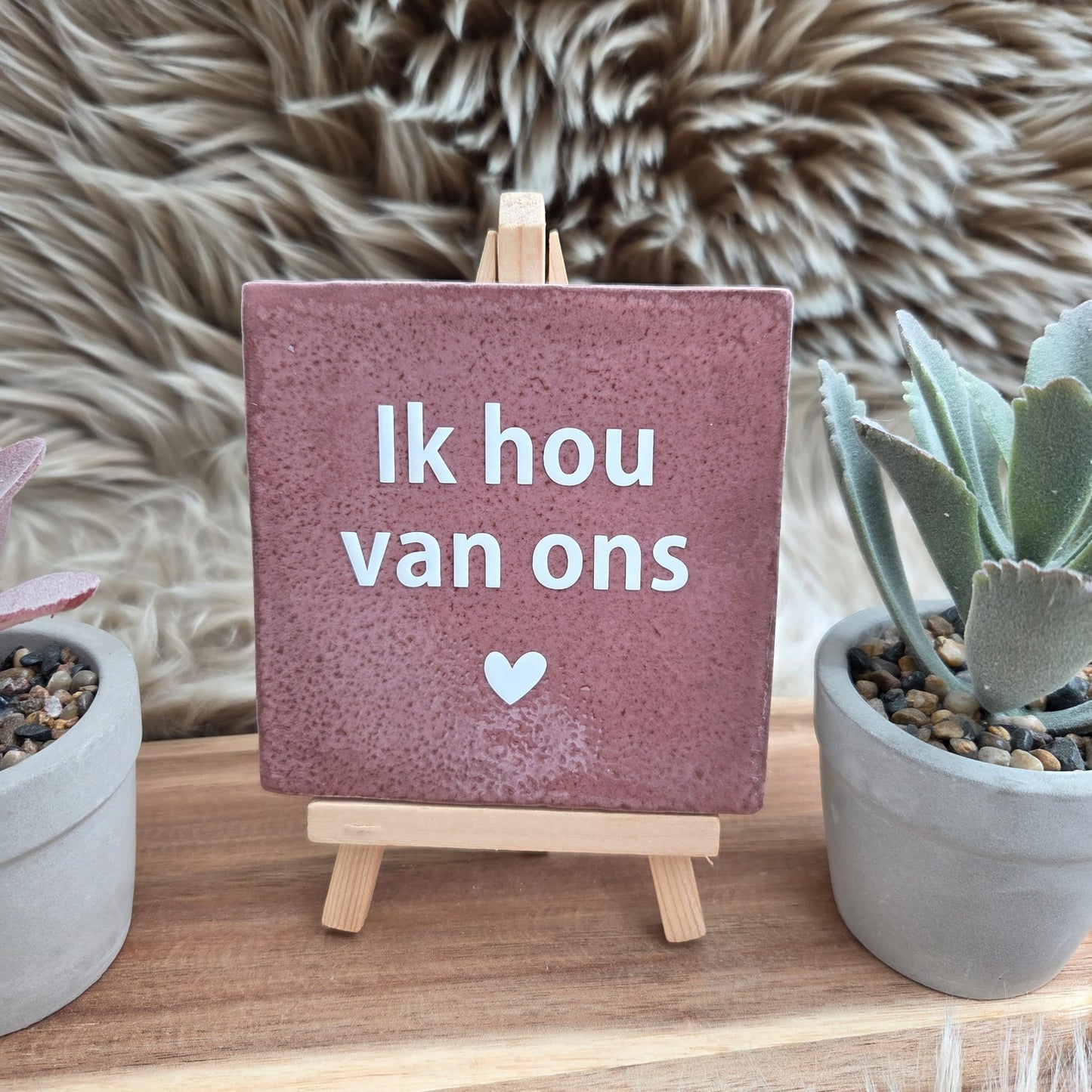 Robuust wenstegeltje: Ik hou van ons