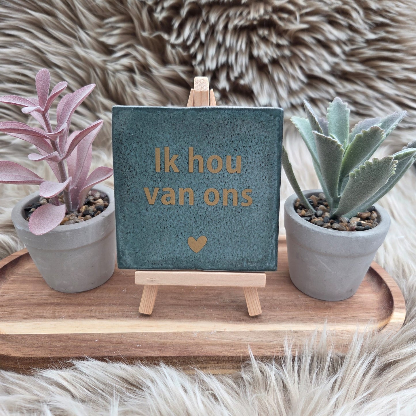 Robuust wenstegeltje: Ik hou van ons