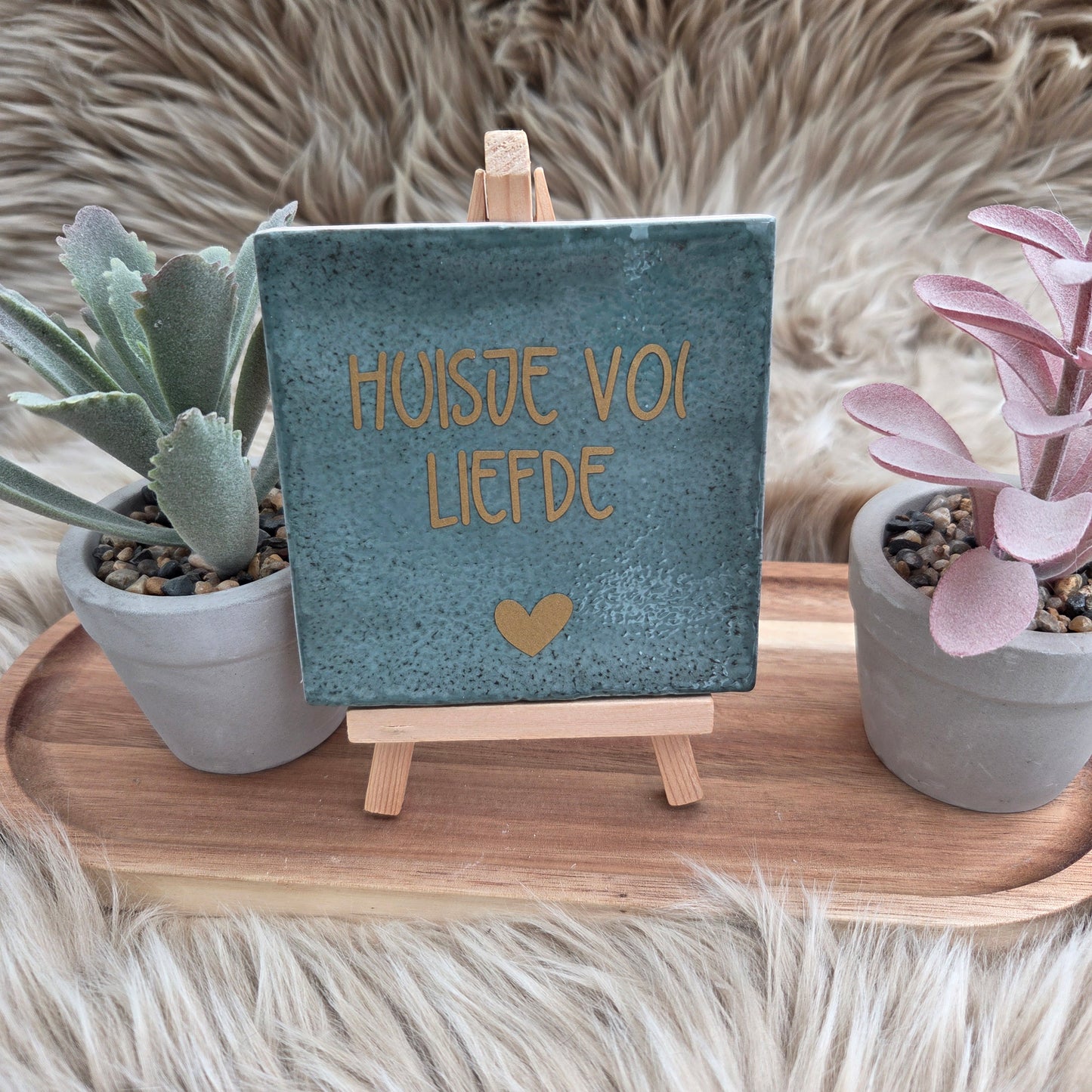 Robuust wenstegeltje: Huisje vol liefde