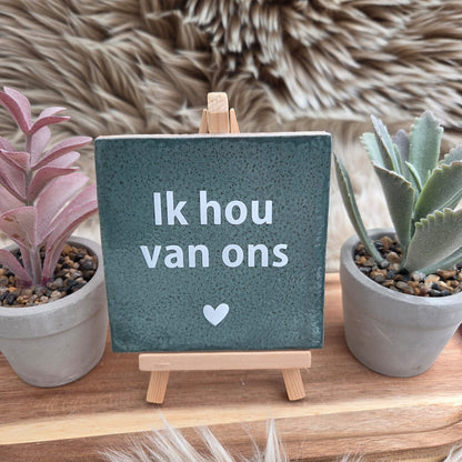 Robuust wenstegeltje: Ik hou van ons