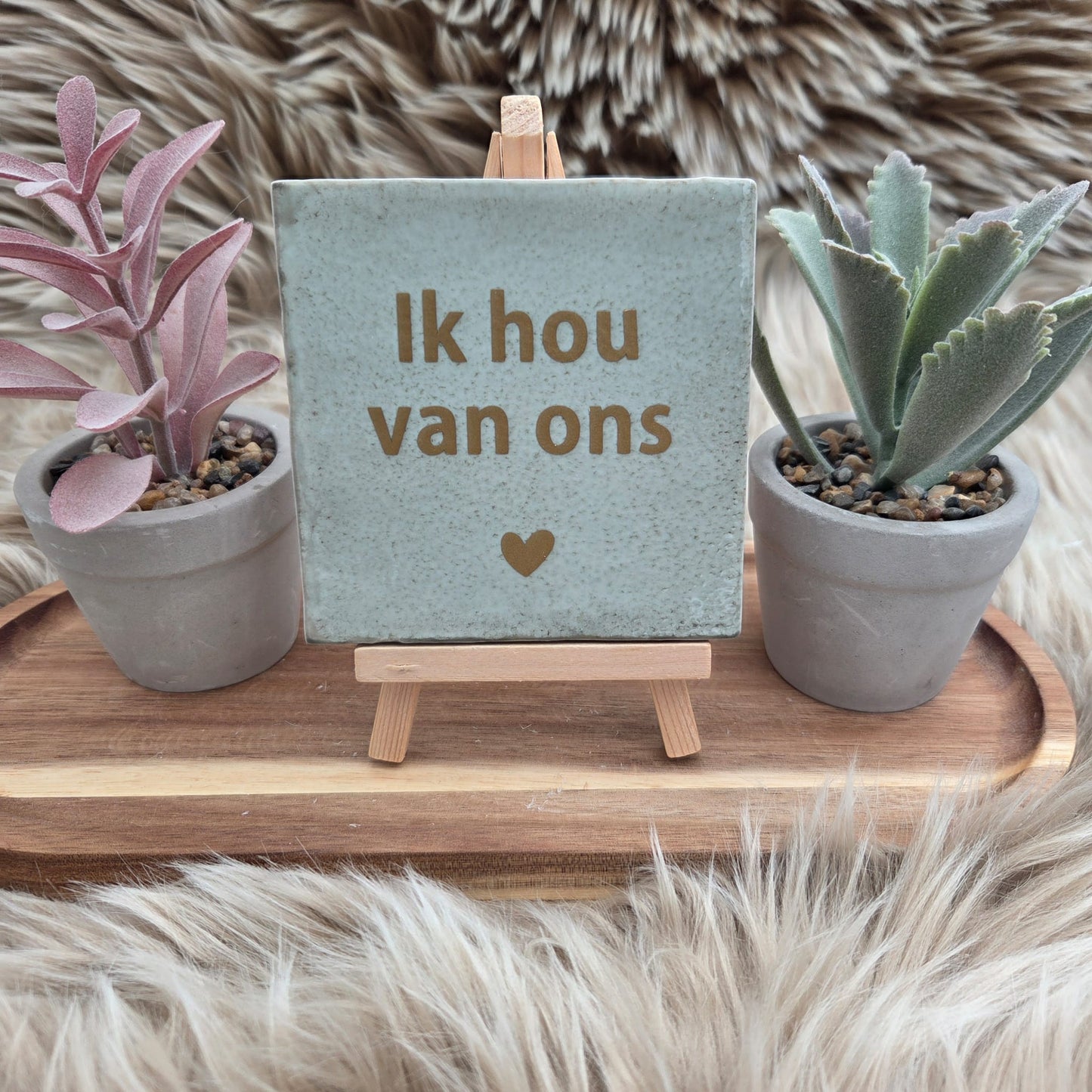 Robuust wenstegeltje: Ik hou van ons