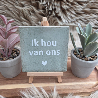 Robuust wenstegeltje: Ik hou van ons