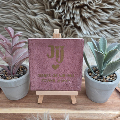 Robuust wenstegeltje:  Jij maakt de wereld zoveel leuker