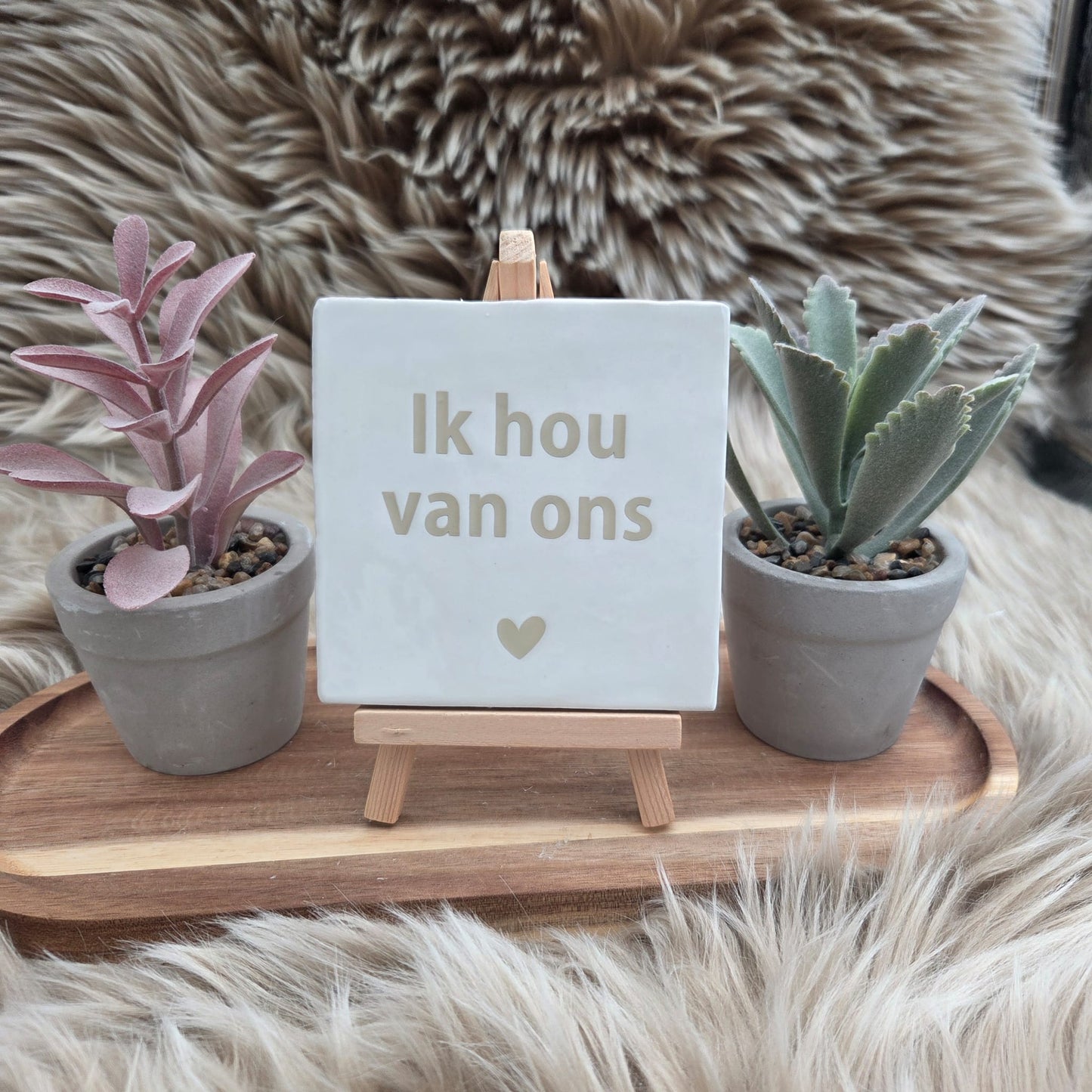 Robuust wenstegeltje: Ik hou van ons