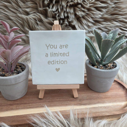 Robuust wenstegeltje: You are a limited edition