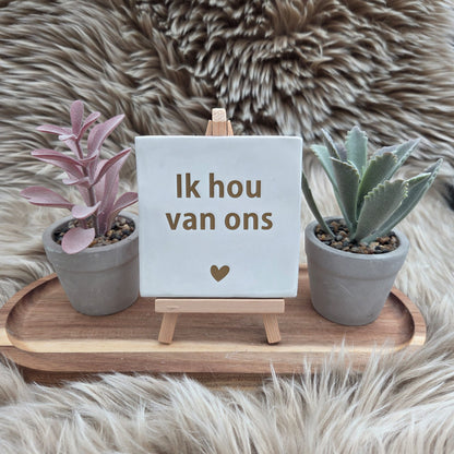 Robuust wenstegeltje: Ik hou van ons