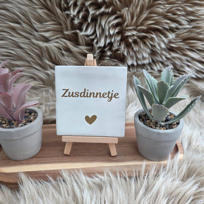 Robuust wenstegeltje: Zusdinnetje