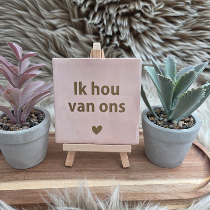Robuust wenstegeltje: Ik hou van ons