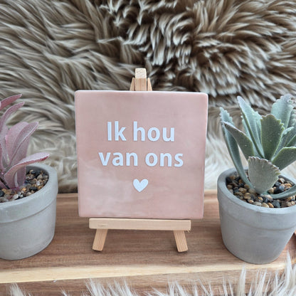 Robuust wenstegeltje: Ik hou van ons