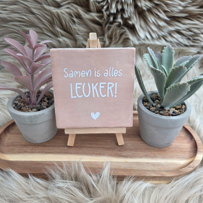 Robuust wenstegeltje: Samen is alles leuker!