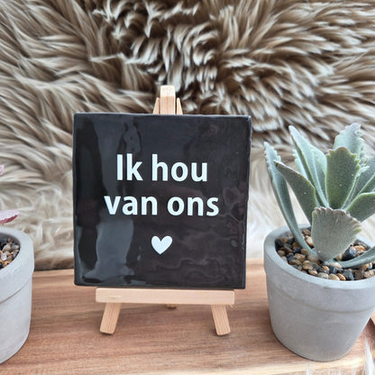 Robuust wenstegeltje: Ik hou van ons