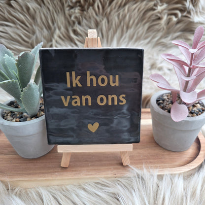 Robuust wenstegeltje: Ik hou van ons