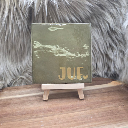 Robuust wenstegeltje:  Juf