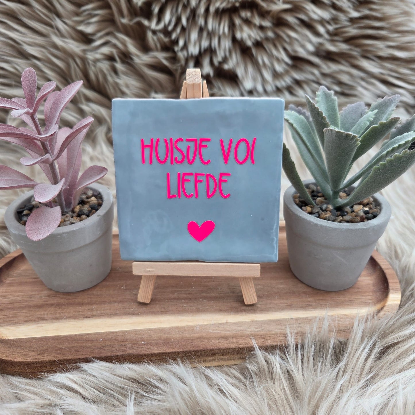 Robuust wenstegeltje: Huisje vol liefde