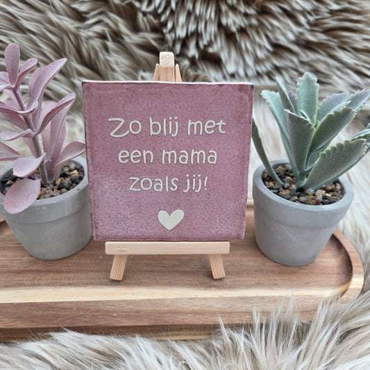 Robuust wenstegeltje:  Zo blij met een mama zoals jij!