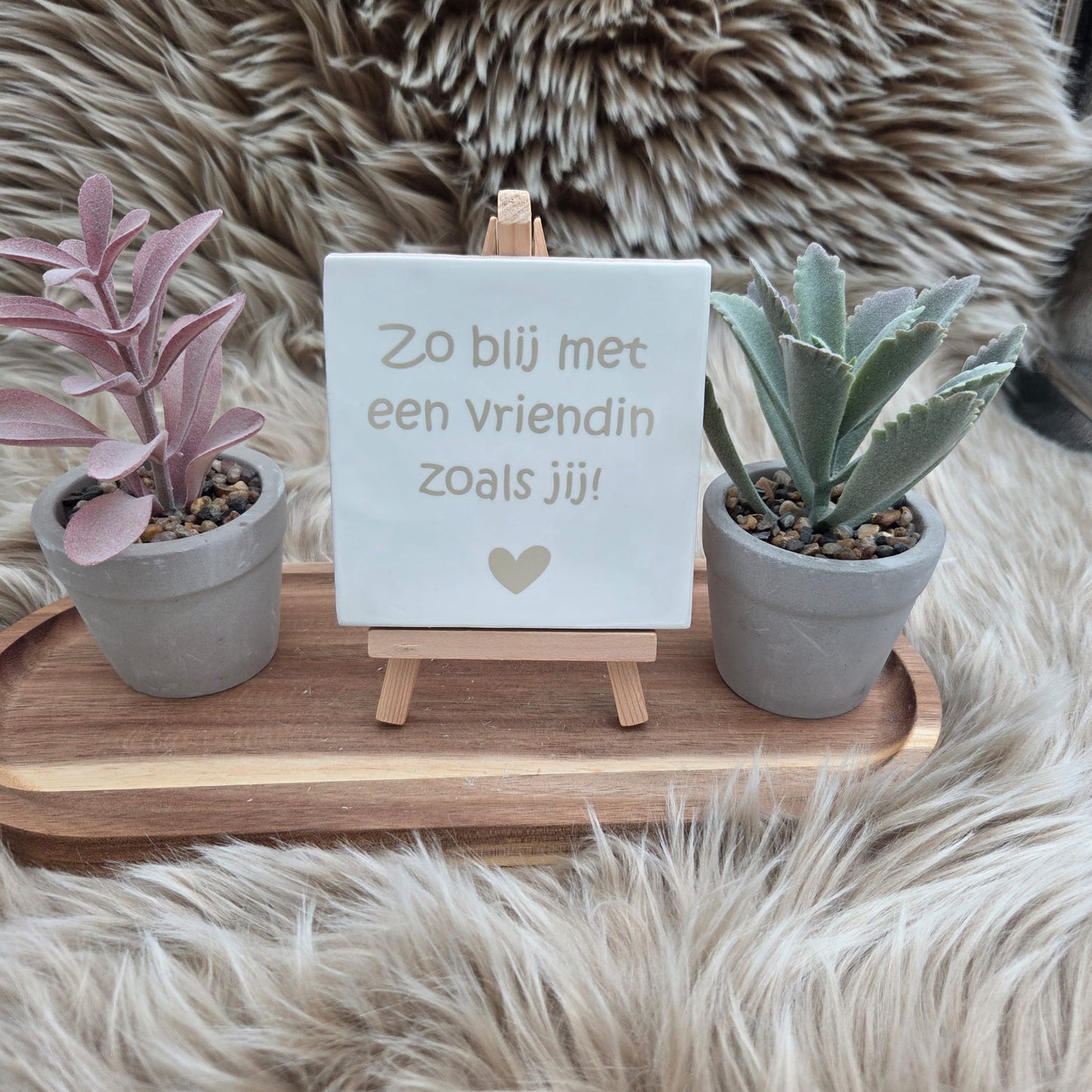 Robuust wenstegeltje:  Zo blij met een vriendin zoals jij!