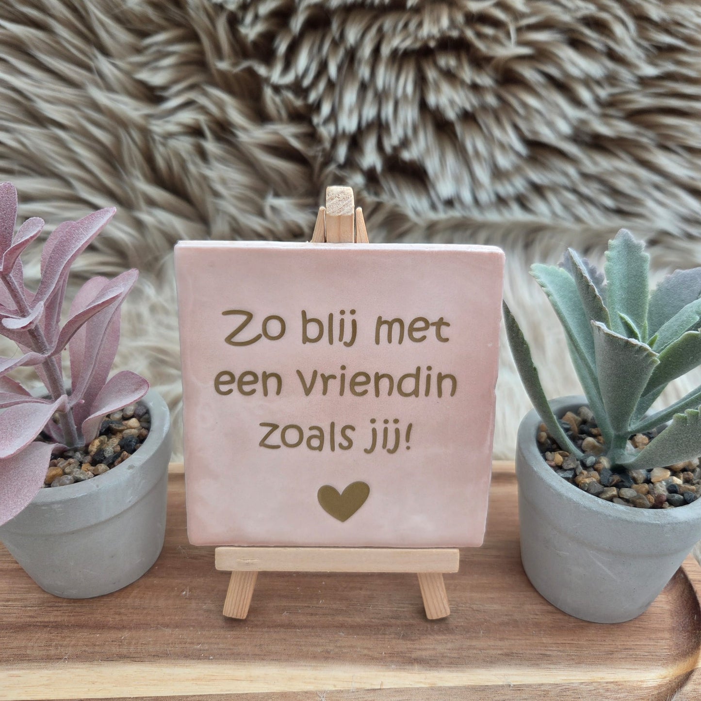 Robuust wenstegeltje:  Zo blij met een vriendin zoals jij!