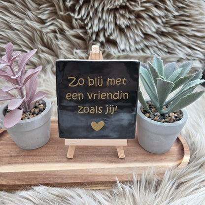 Robuust wenstegeltje:  Zo blij met een vriendin zoals jij!