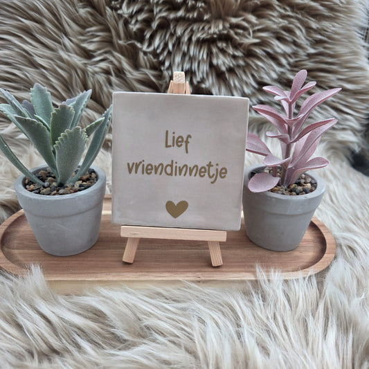 Robuust wenstegeltje:  Lief vriendinnetje