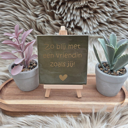 Robuust wenstegeltje:  Zo blij met een vriendin zoals jij!