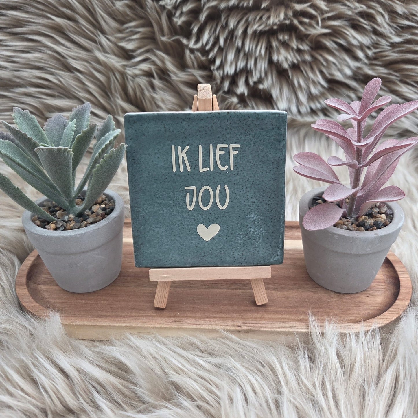 Robuust wenstegeltje:  Ik lief jou