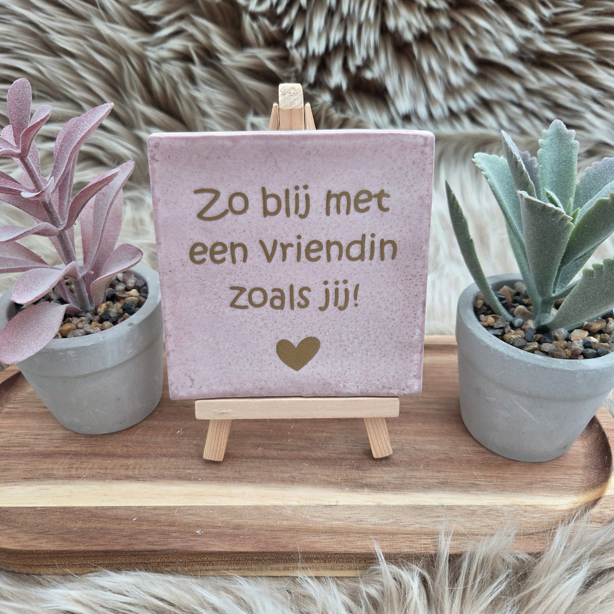 Robuust wenstegeltje:  Zo blij met een vriendin zoals jij!