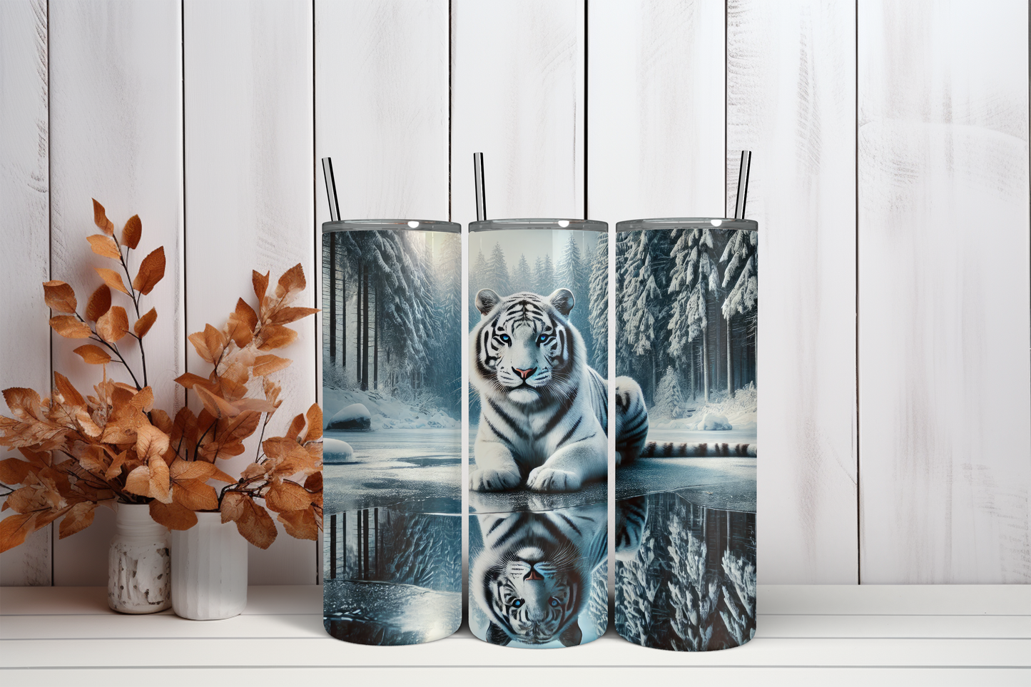 Tumbler White tiger snow
