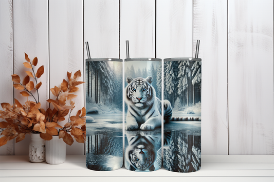 Tumbler White tiger snow