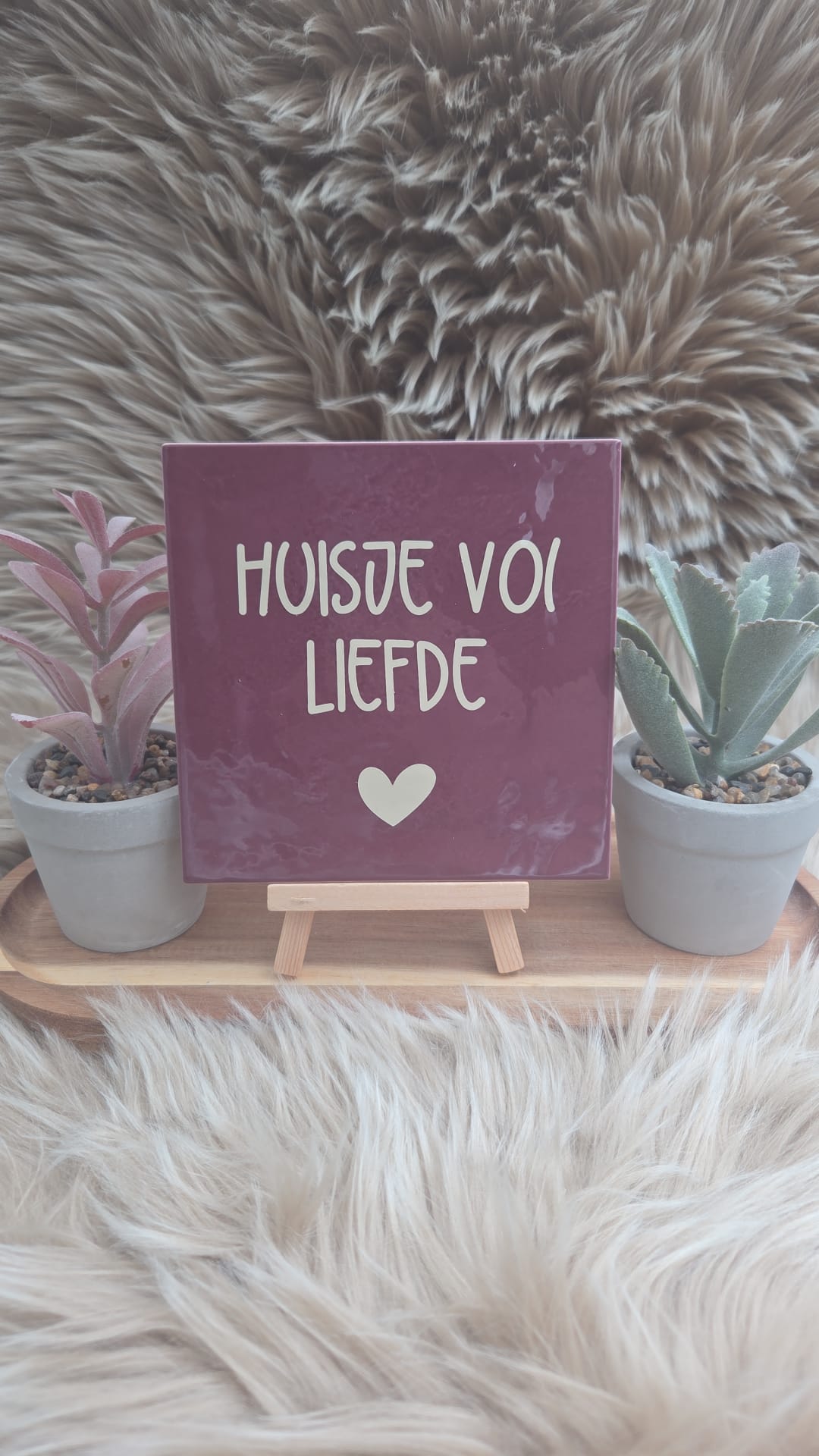 robuust wenstegeltje: Huisje vol liefde 13x13