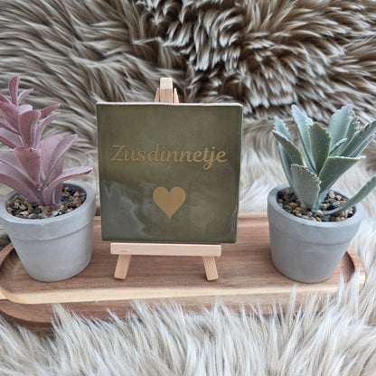 Robuust wenstegeltje: Zusdinnetje