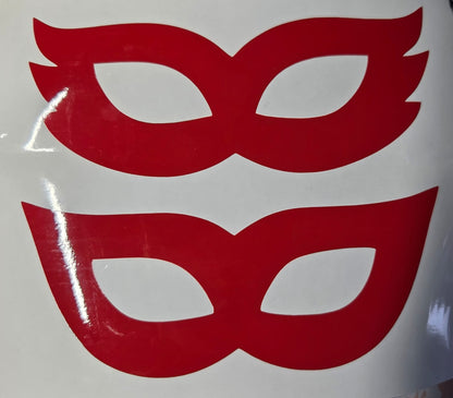 Carnaval Statisch Raamfolie Herbruikbaar – Zelf Samenstellen met Maskers & Kleuren