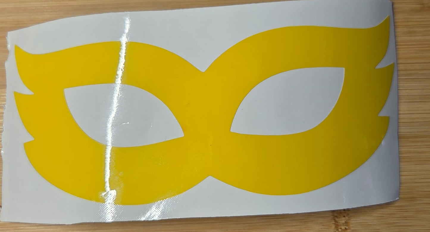 Carnaval Statisch Raamfolie Herbruikbaar – Zelf Samenstellen met Maskers & Kleuren