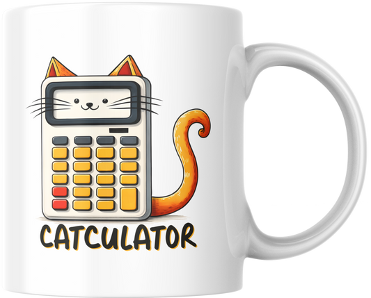 “Catculator” – Grappige katten-mok met woordgrap