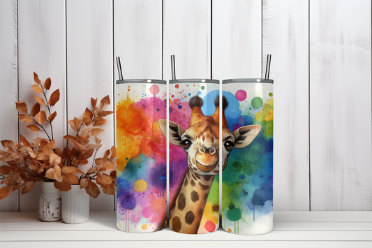 Tumbler giraffe kleurrijk