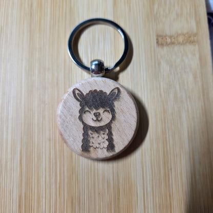 Houten sleutelhanger met dieren